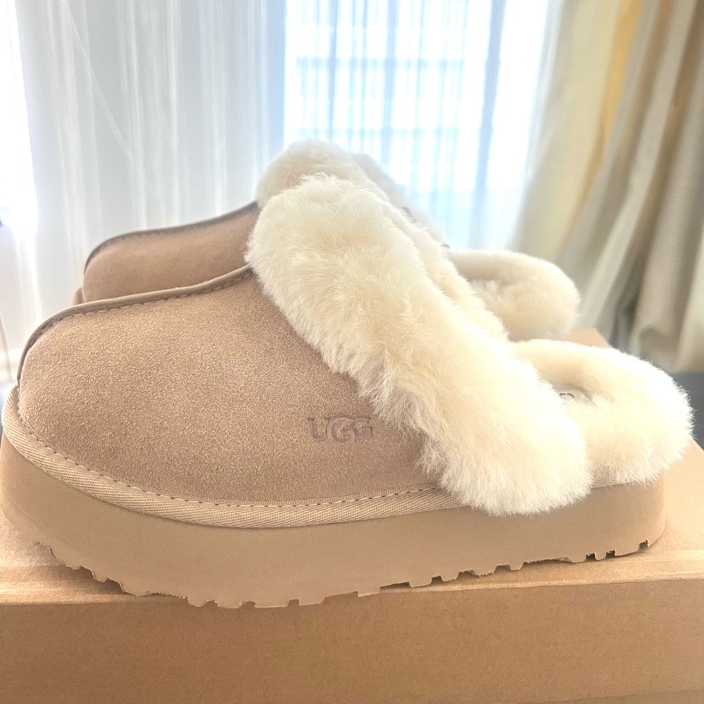 UGG Women's Disquette Slipper UGG Disquette Slippers Sand 8 9 Authentic